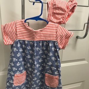 Baby Boden hodgepodge dress and bloomers 18-24 mo